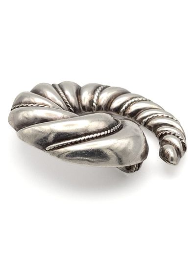 Vintage 925 Sterling Silver Swirl Brooch, Birmingham 1994