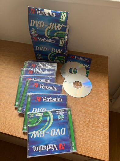 New blank DVDs with cases x 9