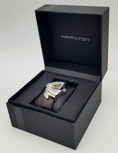 An Automatic Hamilton Ventura WATCH (The Ventura was famously worn by Elvis Presley).