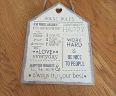 House Rules sign