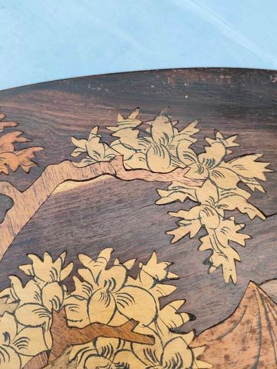 2 X Vintage Indian Rosewood Marquetry panels