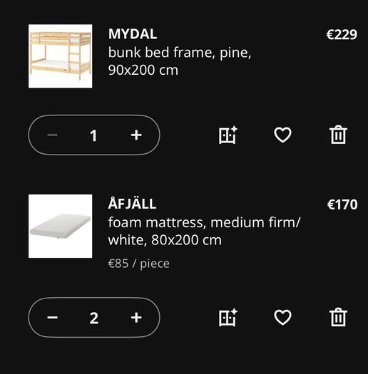 IKEA Utaker Stacking Beds