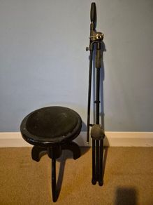 music chair and microphone stand