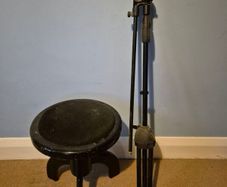 music chair and microphone stand