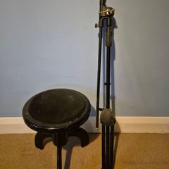 music chair and microphone stand