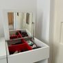 White Dressing Table with Mirror Image 2