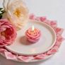 Beautiful Rose-Shaped Candle Set in Wood Box - Perfect Gift Image 4