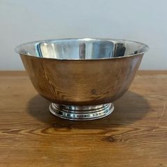 Vintage Oneida Silver-Plated Footed Bowl Paul Revere Reproduction 1960s