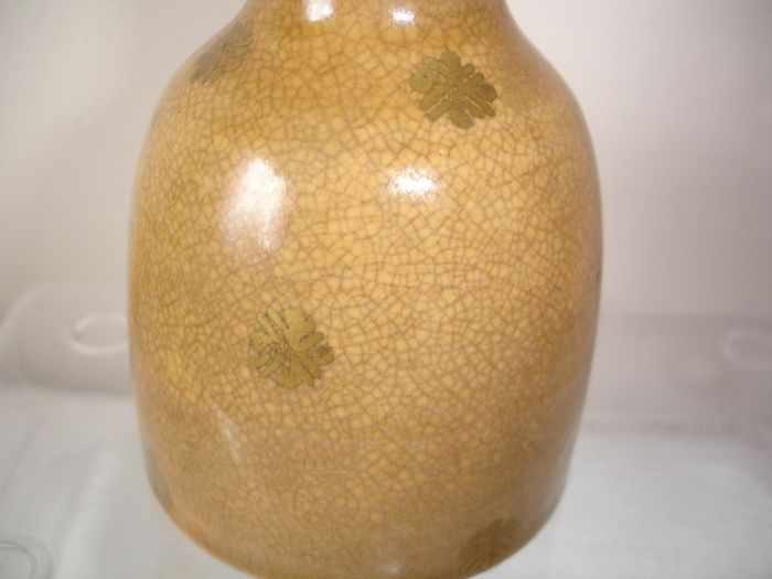 Vintage Crackle Glaze  Sake Bottle