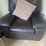 2 Seater Leather Recliner and Armchair For Sale Image 4