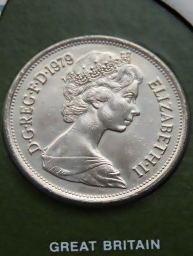 Vintage great Britain 1979 Coin Stamp cover BUNC