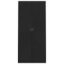 Wardrobe Black 90x52x200 cm Chipboard Image 6