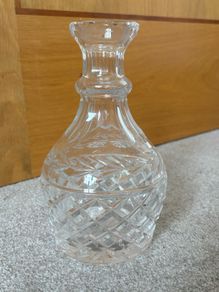 Vintage Waterford Crystal Decanter: Glendore Pattern, Laurel Leaf