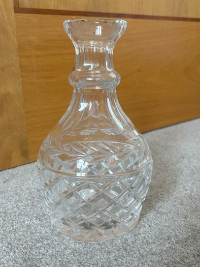 Vintage Waterford Crystal Decanter: Glendore Pattern, Laurel Leaf