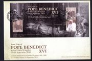 2010 Isle of Man State Visit of Pope Benedict XVI to the United Kingdom 16-19 September 2010 Commemorative Stamps Miniature Sheet First Day Cover (FDC)