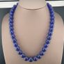 Antique Cobalt Blue African Glass Beads Necklace Strands Image 6