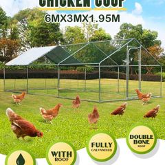 20 X 10 X 6ft Hen Run Pitched Free Roof Free Delievry