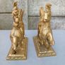 1940's Brass Horsemen Bookends Image 5