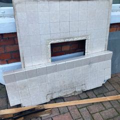 1930s tiled fireplace surround and hearth