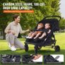 Double Stroller, Side x Side, Foldable Lightweight Twin Stroller with Tandem Seating, Adjustable Footrest/Rotating Handle, Wrap-Around Safety Harness,Storage Basket,for Newborn & Toddler (Black) Image 5