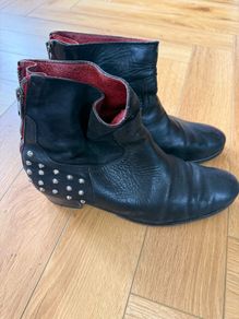 Zadig & Voltaire 100% Leather Studded Boots