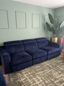 Blue Navy Couch (3 and 2 seats) NEW