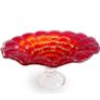 Vintage LE Smith Amberina Glass Compote Image 3
