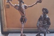 2 X Vintage Ouro Artesania Carved Figures (16")
