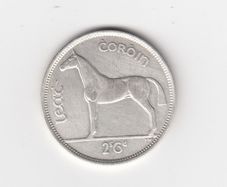 Ireland,1939 Half Crown 2/6, 75% Silver Coin, seems to be cleaned (No: 477)