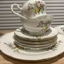 Vintage 1970s Bone China Tea Sets - Floral Pattern with Gold Trim Image 4