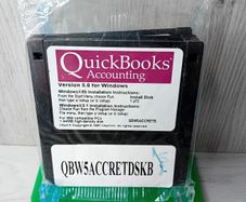 Quickbooks Accounting Version 5 For Windows 1997 Floppy Discs 1-5 - Brand New !!