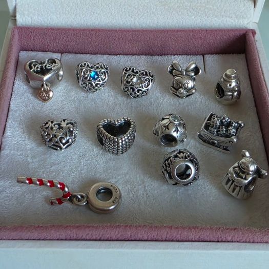 Pandora various charms murano glass/sterling silver very good condition 15e each charm