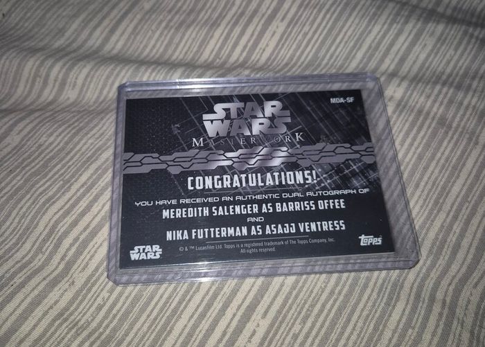 Star Wars Masterwork Dual Autograph trading card clone wars