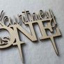 Custom Kourtney Is One Wedding Cake Topper Anniversary Year Birthday Cake Topper Laser Cut Image 3