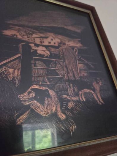 Authentic Maloney Signs Co. Clare Engraved Copper Art (Set of 2) - Rural Scenes