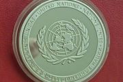 United nations, peacekeeping commerative coin.