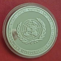 United nations, peacekeeping commerative coin.