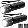 LED Torch, LE1000 Powerful Handheld Flashlight, Super Bright, Pocket Size, Lightweight, Suit for Camping, Cycling, Running, Dog Walking and More Outdoor Use, 6 AAA Batteries Included, Pack of 2 Image 5