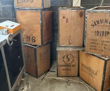 Wooden tea chests