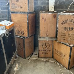 Wooden tea chests