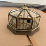 Brass & Glass Ceiling Light Image 2