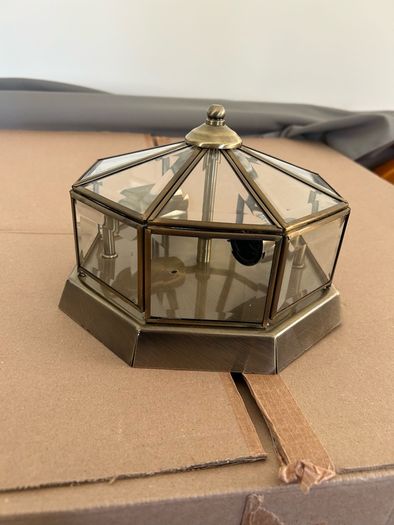 Brass & Glass Ceiling Light