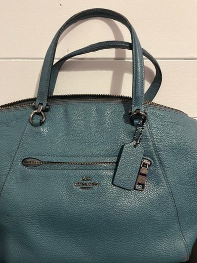 Coach Turqouise Leather Tote