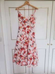 Floral Maxi Dress with Pockets and Tulle