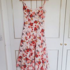 Floral Maxi Dress with Pockets and Tulle