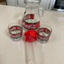 Coca Cola Liberty Stained Jug Set With Two Glasses Image 3