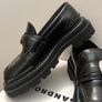 Sandro Black Leather Loafers-size 39/UK 6 Image 5