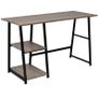 Desk with 2 Shelves Grey and Oak Image 2