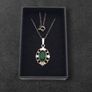Emerald-Glass 925 Silver Necklace Image 2