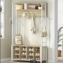 Coat Rack with Bench, Shoe Storage & Shelves Image 5